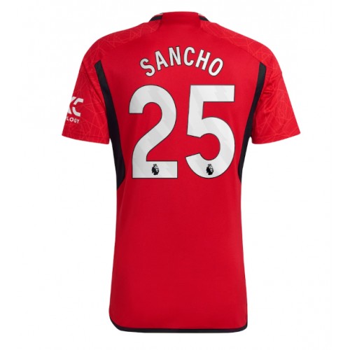 Moški Nogometni dresi Manchester United Jadon Sancho #25 Domači 2023-24 Kratek Rokav